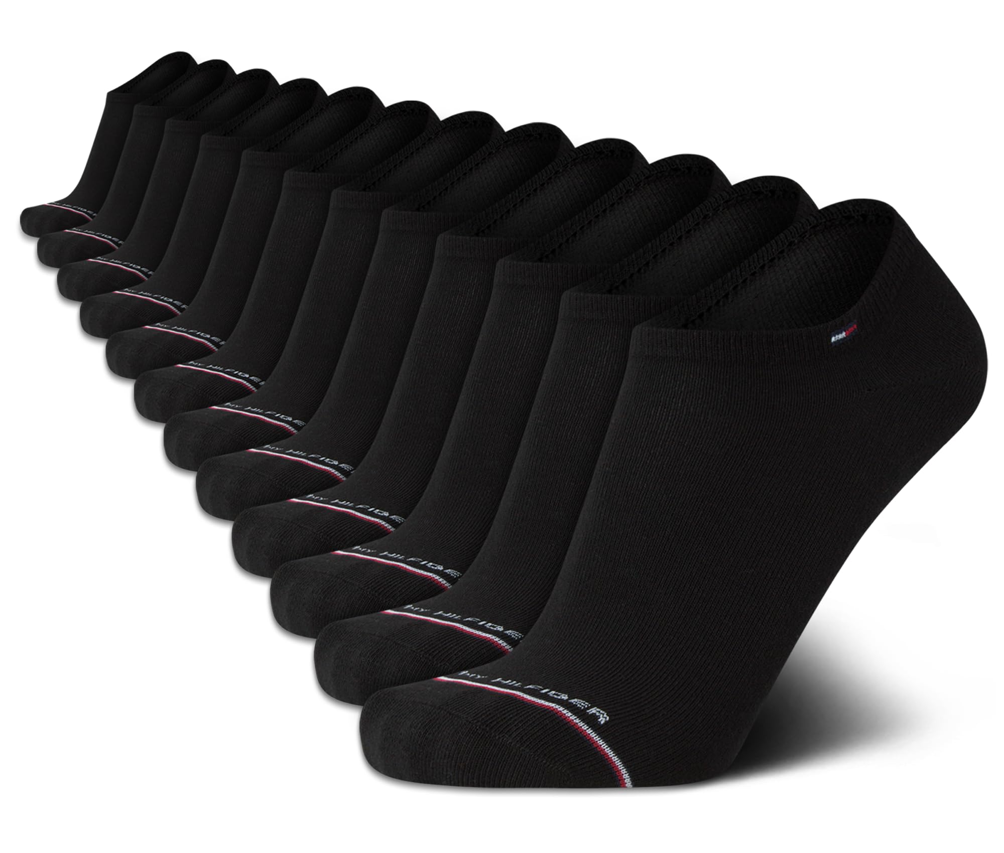 Mens No Show Socks - 10 Pack Cotton Blend Performance Stretch Athletic Invisible Liner Low Cut Socks for Men