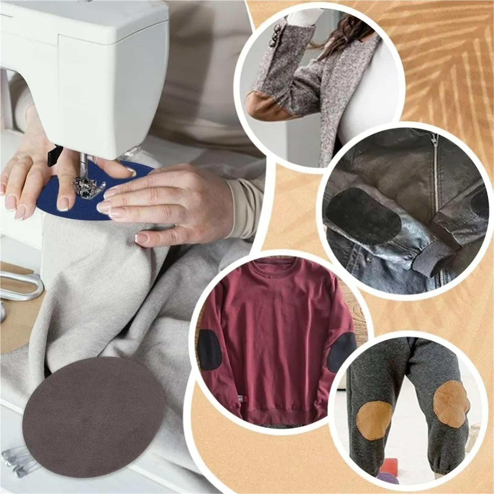 Ellbogen Knie Patches 28 Stück Ellbogenflicken, 14 Farben, Ovale Knieflicken For Aufnähen/Aufbügeln Zur Reparatur Von Hemden, Jeans Und Jacken