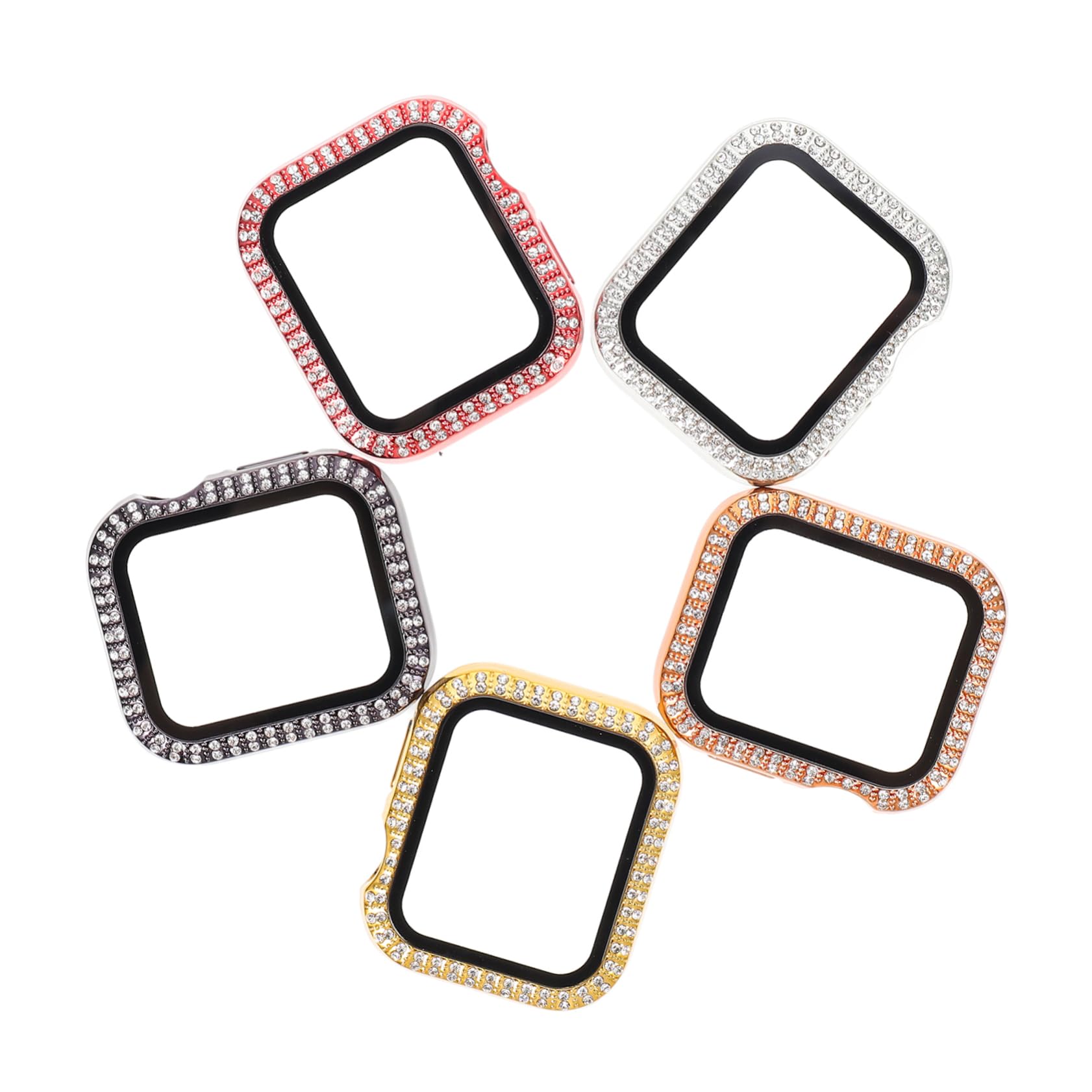 HOOTNEE 5pcs Watch Protector Case Anti-scratch Smartwatch Shell Shiny Watch Cases Smart Watches Protector Watch Anti- Scratch Protector Bling Cover Tempered Film Delicate Supplies