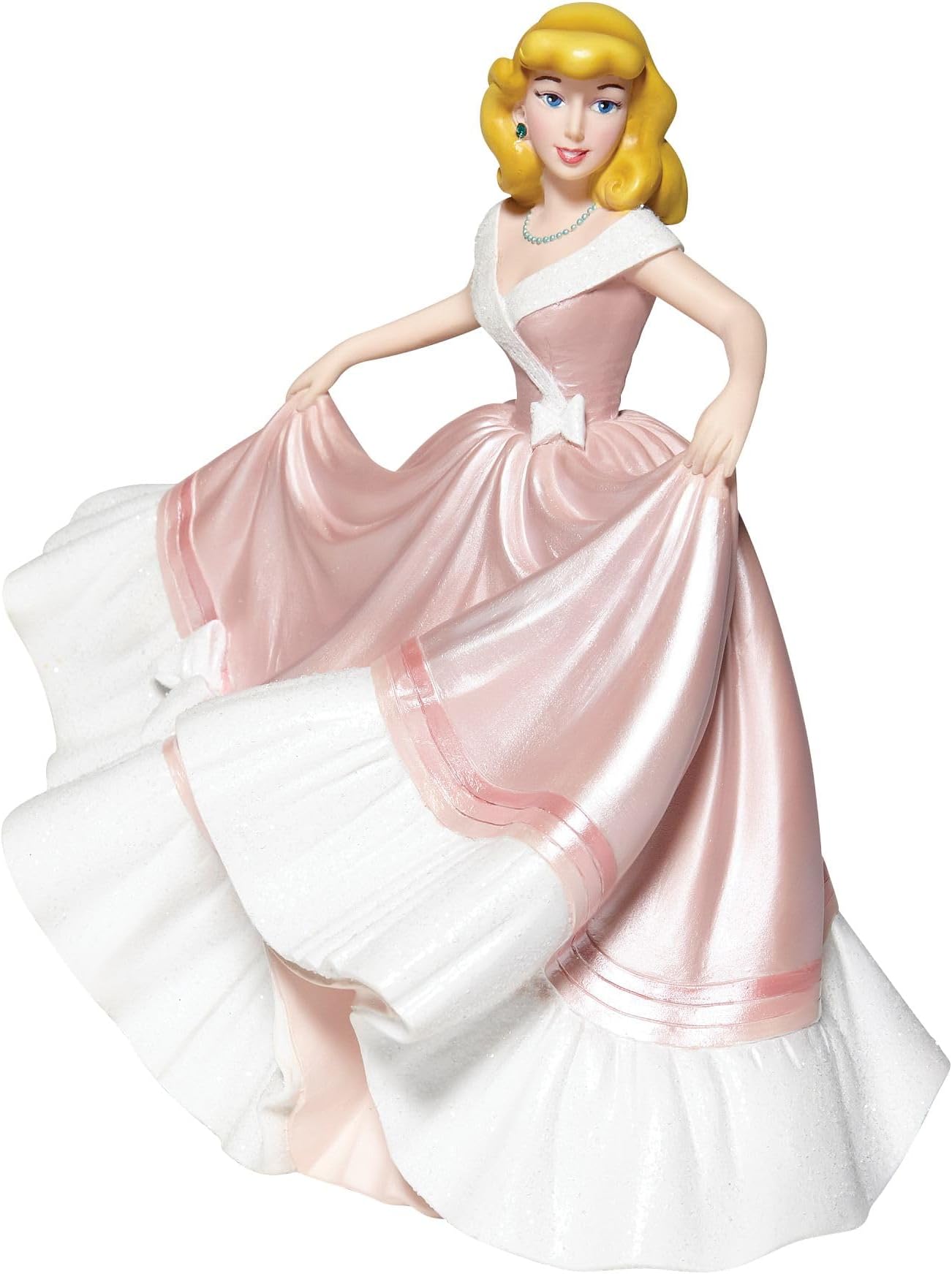 Disney Showcase Couture de Force Cinderella in Pink Dress Figurine, 7.87 Inch, Multicolor