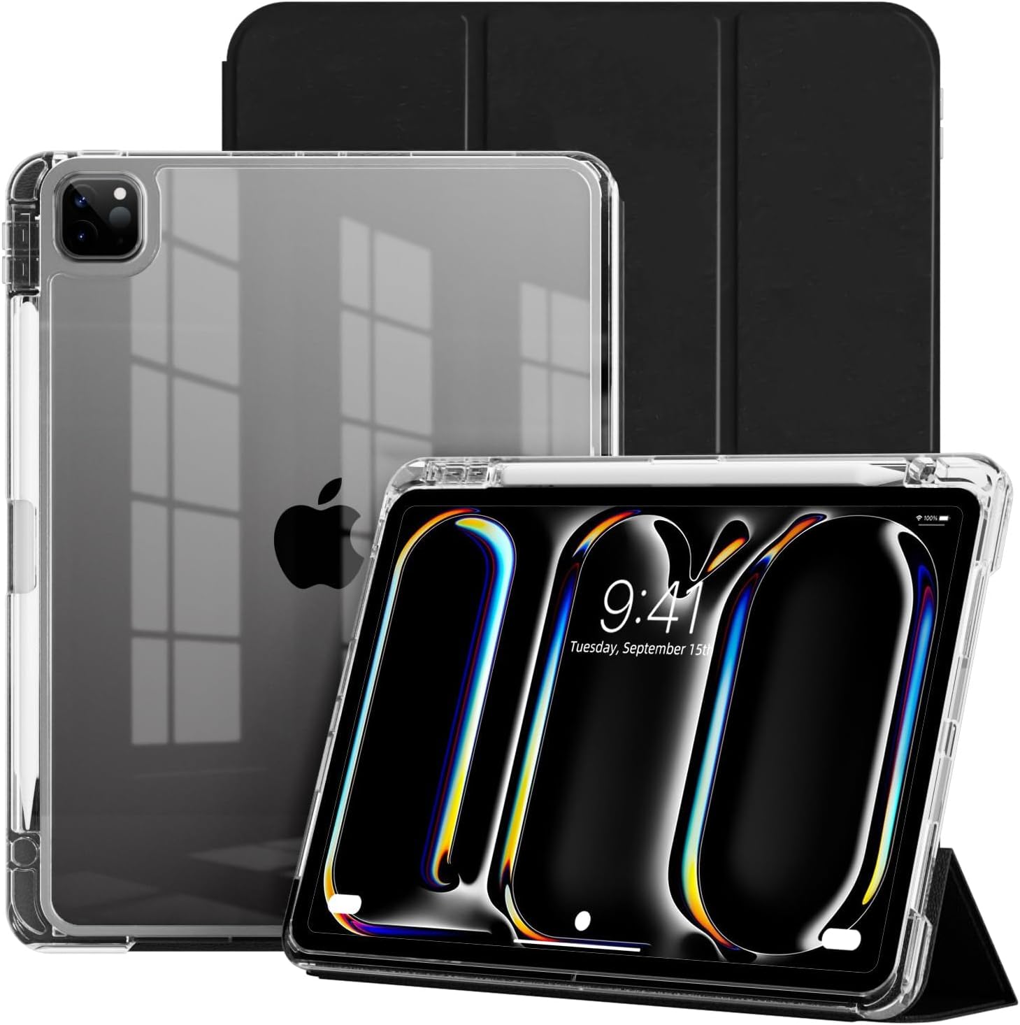 Smart Case for for iPad Pro 11-Inch, 2022/2021/2020/2018 Model (4th/3rd/2nd/1st Generation), Compatible with Pencil, Cover Auto Wake/Sleep