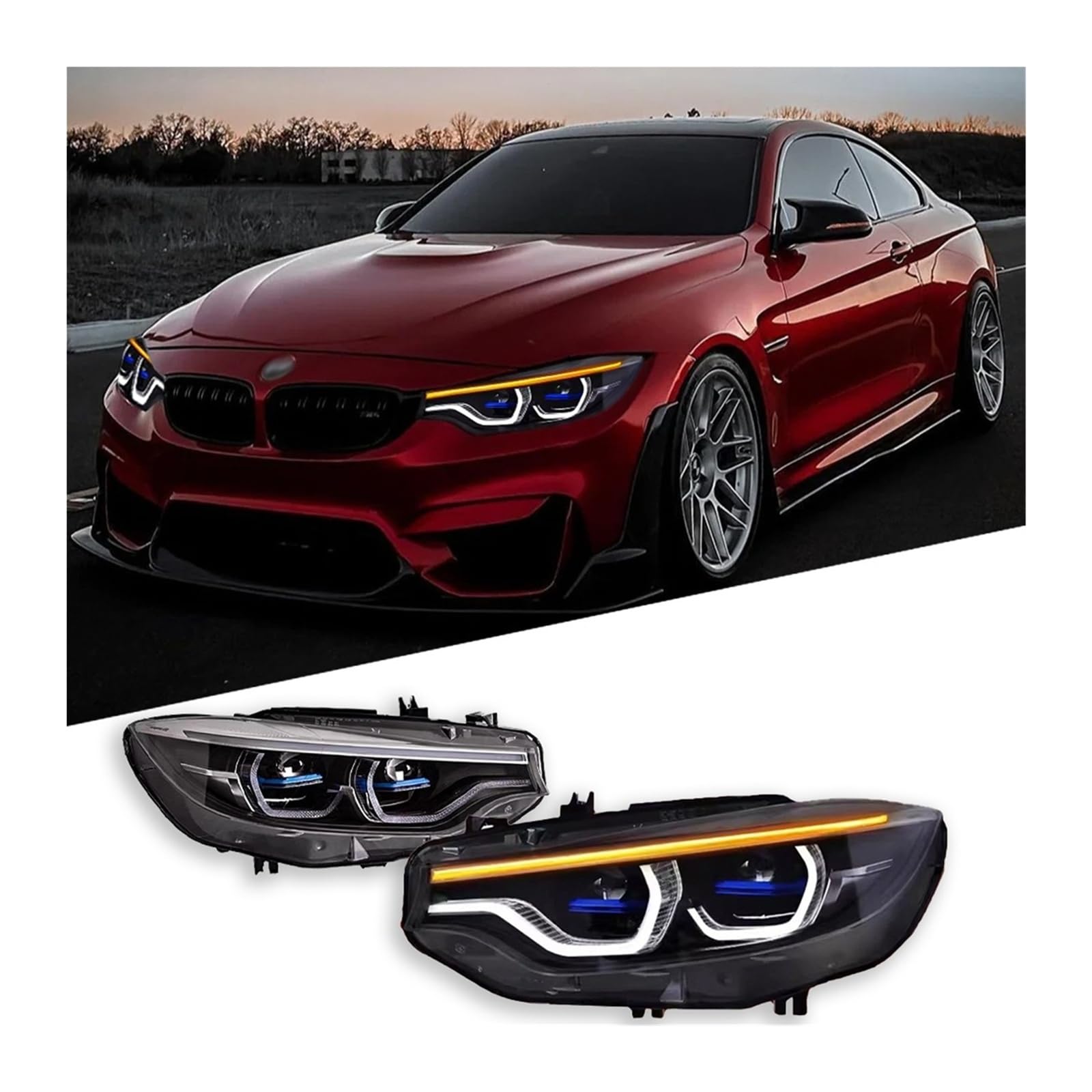 Amazon | 車 4 シリーズ M4 F36 F32 ヘッドライト 2013-2019