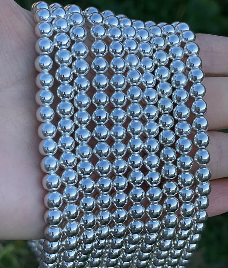 Perles en hématite pour fabrication de bijoux de qualité avec apprêts en pierre naturelle