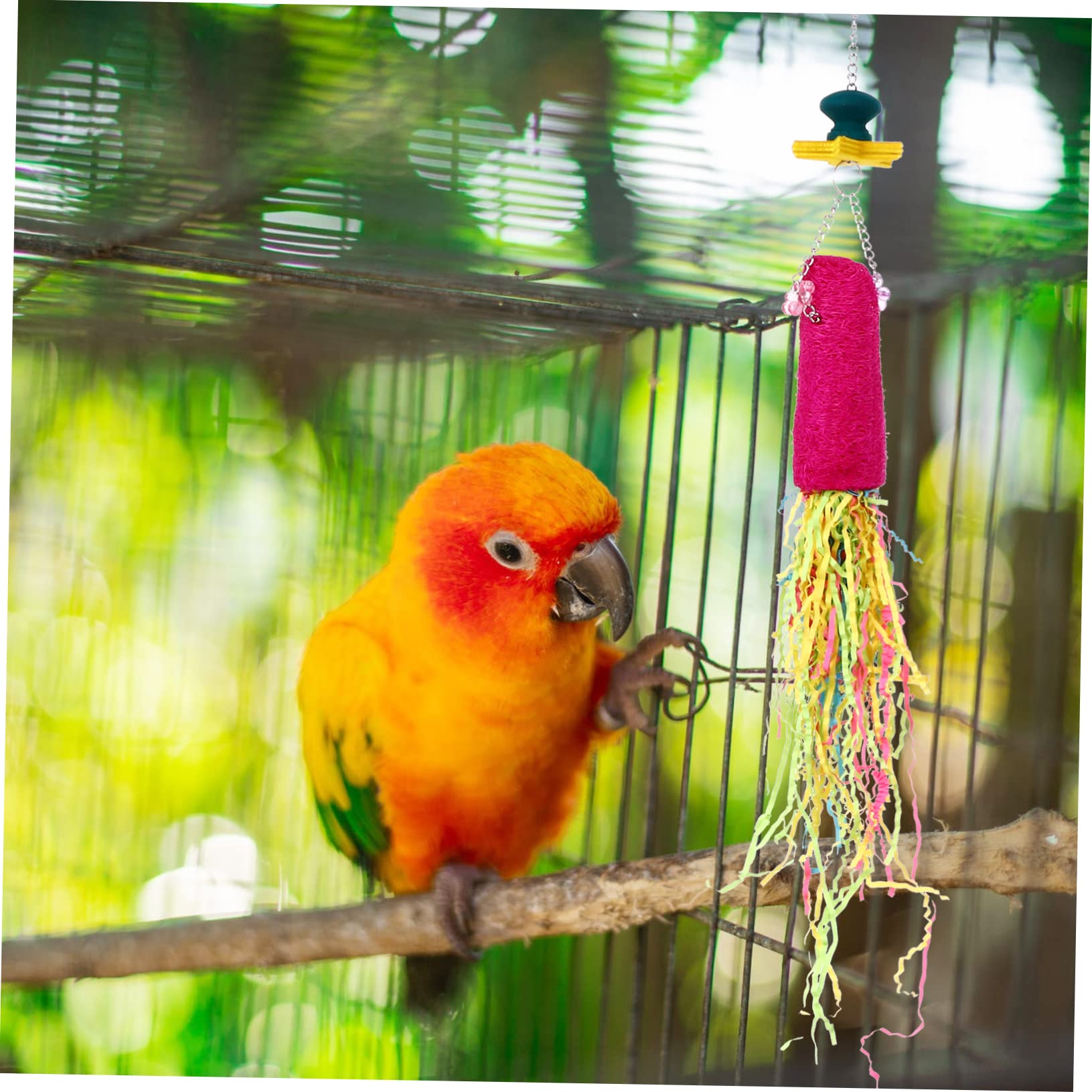 Toddmomy 9piezas Juguetes para Aves y Juguetes Colgantes para Jaulas para Entrenamiento y Entretenimiento De