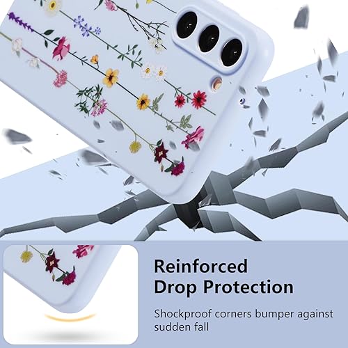 Vista 157 de ZTOFERA Funda protectora delgada para Samsung Galaxy S21 FE 5G, bonito diseño de flores para niñas y mujeres, funda protectora delgada para Galaxy