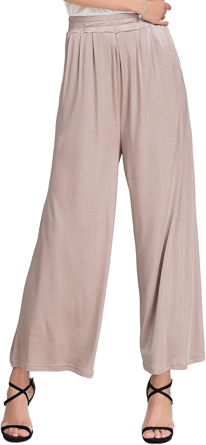 Alexander Women's Pure Mulberry Silk High Waist Pants Striped Pants