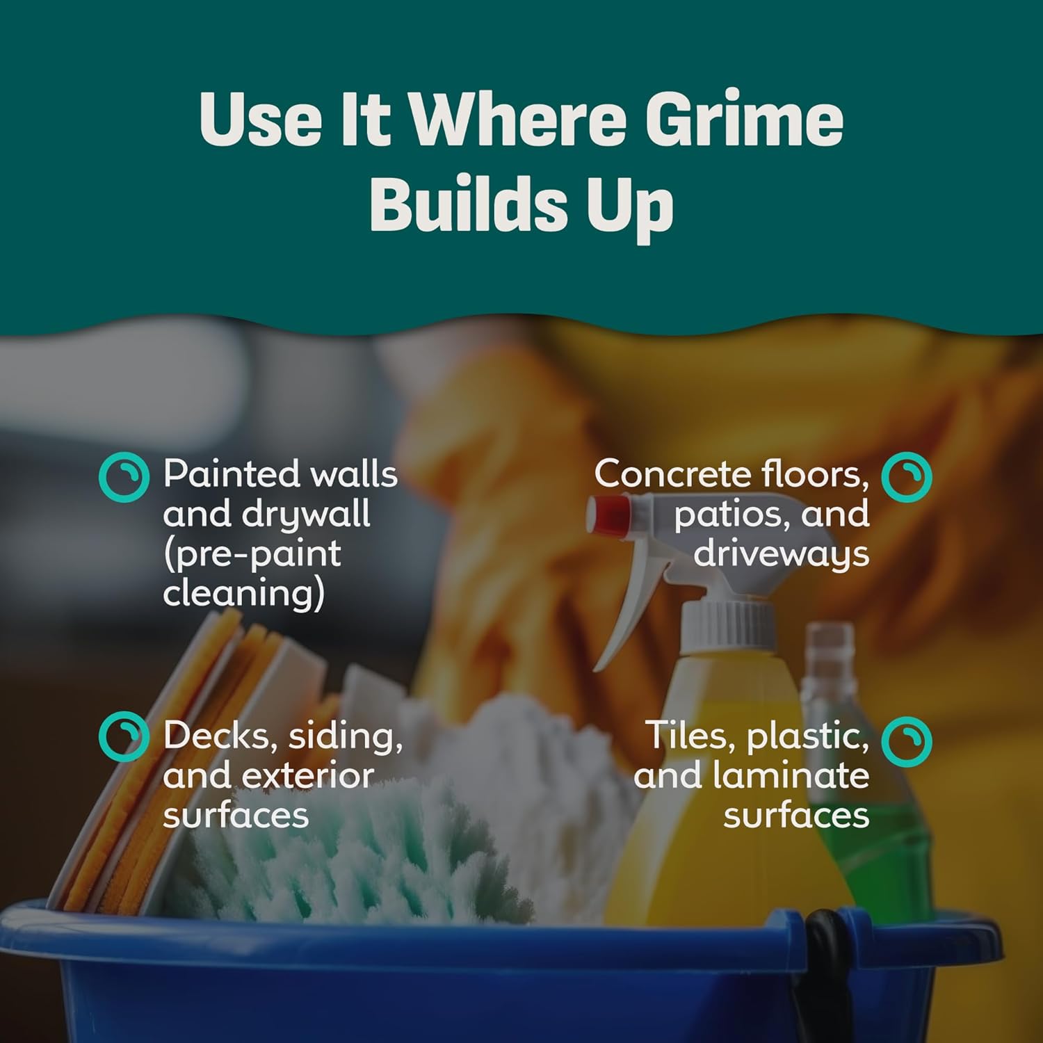 Trisodium Phosphate - TSP Cleaner - 1 Gal (5.5 lbs) Heavy-Duty Cleaner & Degreaser for Walls, Floors & Outdoor Surfaces | Removes Grease, Dirt & Stains | Ideal for Home & Industrial Use