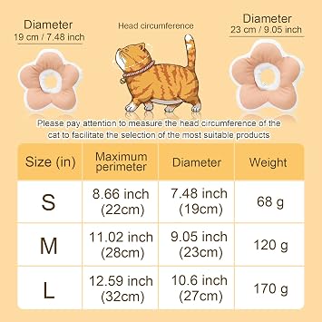 Cute Flower Cone, Anti-Splashing Water Soft E Collar for Cats After Surgery, Neck Pillow for Cozy Sleep and Anti-Licking, Donut Cone for Cats/Puppies to Take Photos (Pink, S)