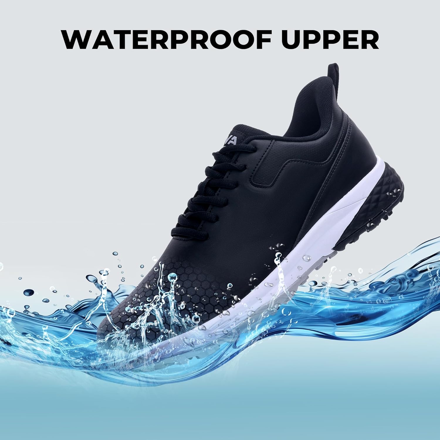 Men's Golf Shoes Spike Wide Waterproof Lightweight Anti Slip Golf Sneakers Walking Footwears