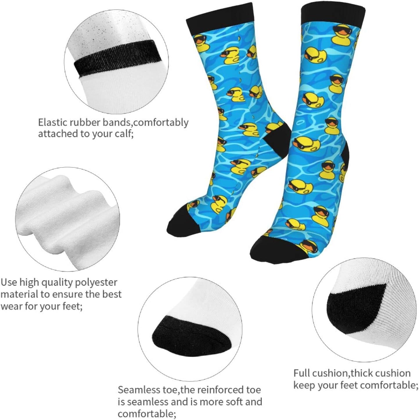 Funny Novelty Socks Casual Athletic Crazy Cute Crew Socks For Women Men - Image 7