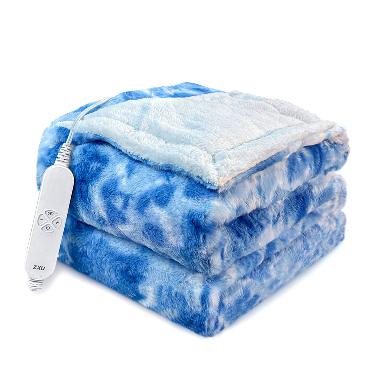Amazon.com: ZXU Heated Blanket Electric Throw Blanket， Plush