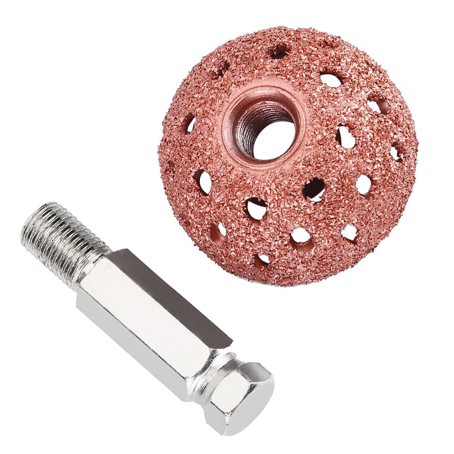 38mm Tire Repair Grinding Head Coarse Grit Buffing Wheel with Linking Rod 70 Abrasiveness Linking Buffing Effect High 1 Coarse for and with Tire WheelTire