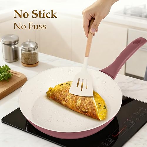 Miniatura 4 de Juego de ollas y sartenes antiadherentes, juego de utensilios de cocina de inducción de cocina, juego de cocina antiadherente de granito no tóxico