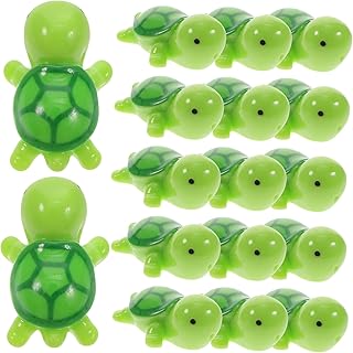 STOBOK 20pcs Mini Turtle Mini Animals Figures Small Animal Figurines Mini Figurines in Bulk Miniatures Tiny Things Cute Mini Things Light Green Child Small Animals Five Colors Mini Toys