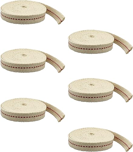 Light of Mine - Rollo de mecha plana 100% algodón de 12 pulgada para linternas a base de aceite de parafina o queroseno y lámparas de aceite con