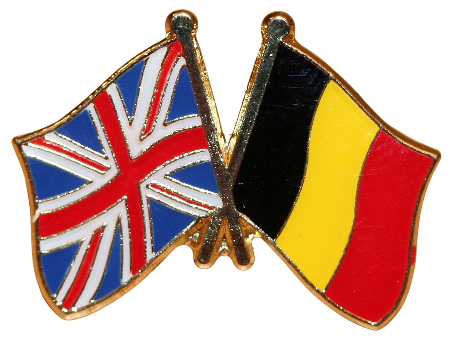 Buxton's Badges Multiple Uk & Belgium Friendship Flag Pin Badge