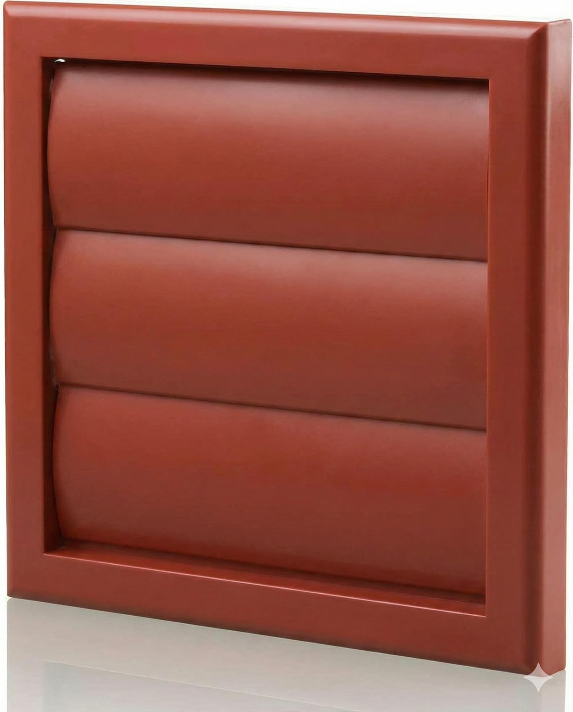 Vents Uk Cottage Red Vents 125Mm Gravity Shutter Grille – 185X185mm Diameter External Vent Cover For Bathroom, Kitchen, Extractor Fans & Ducting