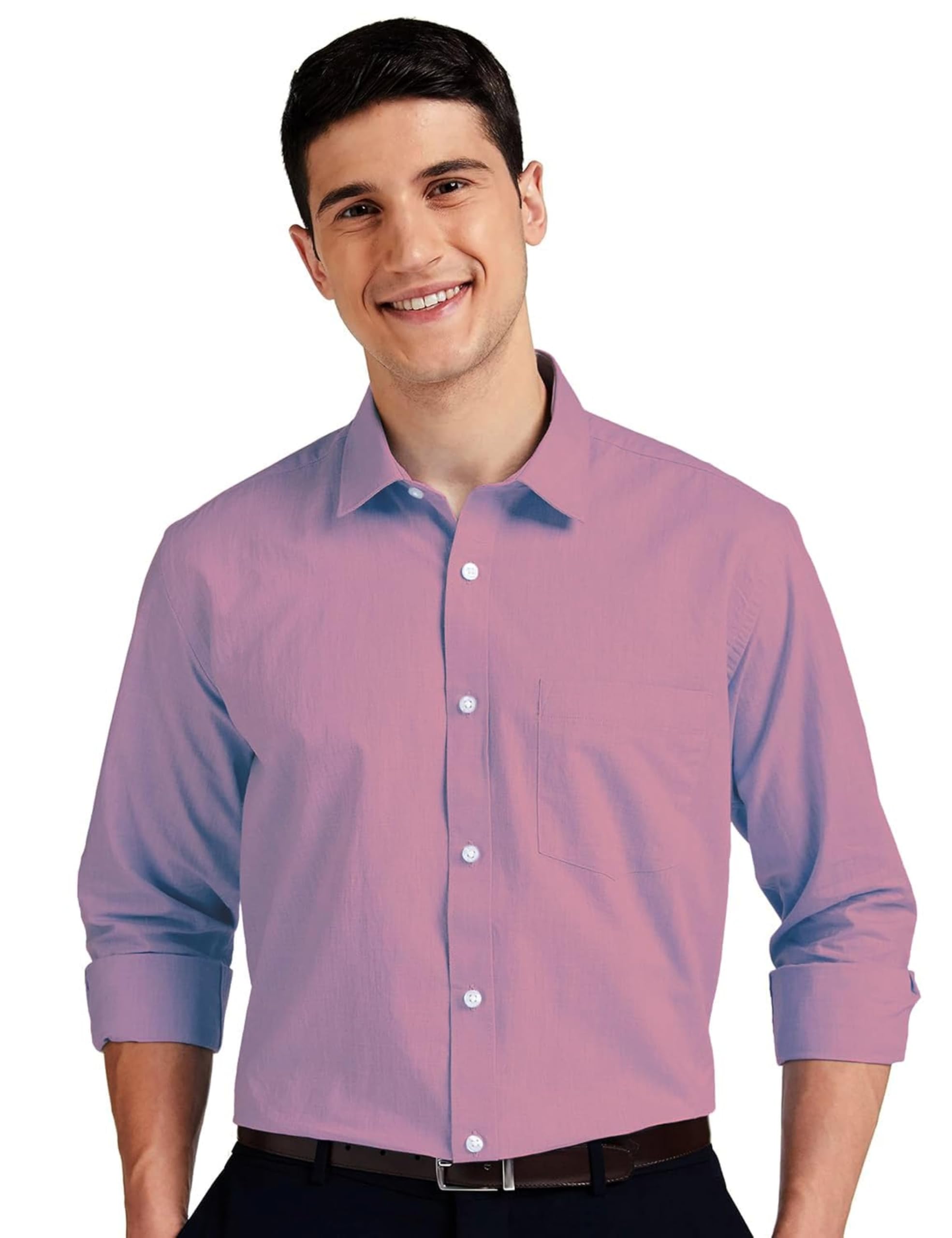 Cotton Casual Shirts for Men's | Men Stylish Shirt | Men's Regular Fit | Men Formal Lightweight Button Down Shirts | Men's Solid Slim Fit | Men Summer Tops with Pocket Shirts