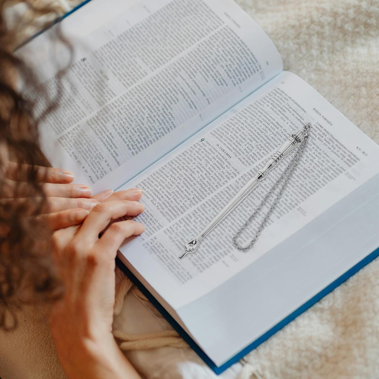 Herramienta de puntero de lectura de la Biblia para regalo judío, puntero de torá de metal de 5.12 pulgadas para lectura precisa de las Escrituras en casa sinagoga o escuela