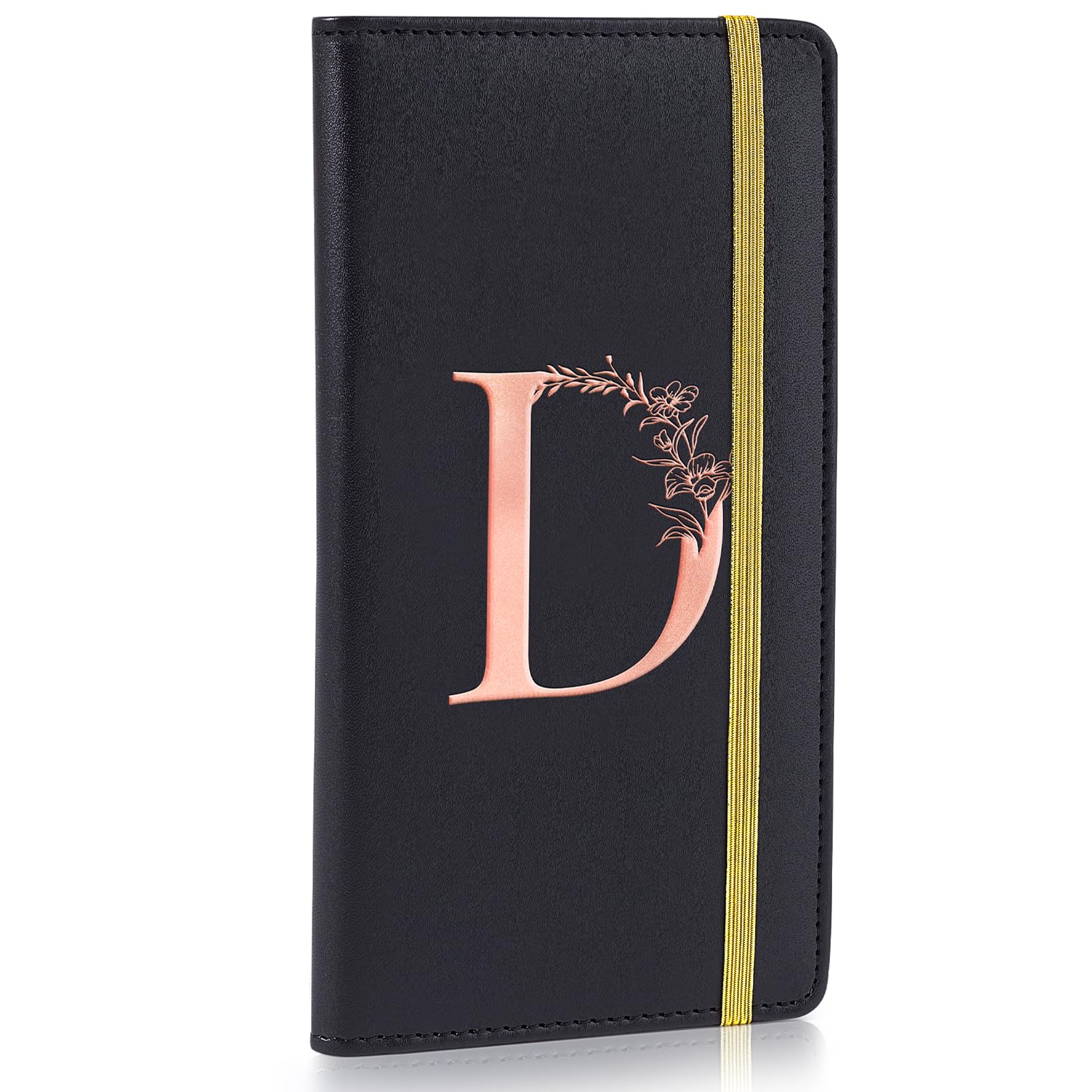 MHJY Alphabet Checkbook Cover, Slim 7.6x4.1 In RFID for Duplicate Checks