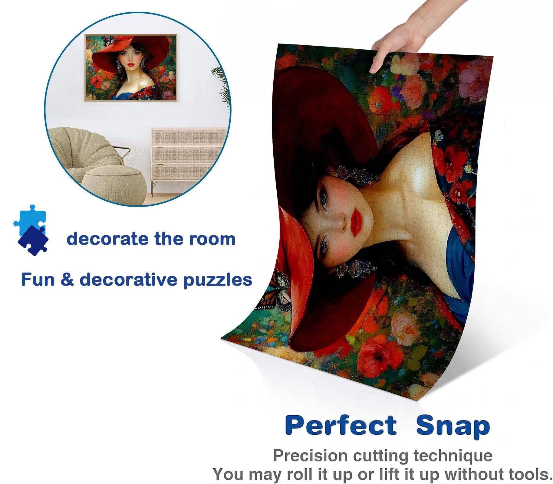 Puzzle 4000 elementów, drewniane puzzle dla dorosłych – Impossible Puzzle 141,5 x 87,5 cm niffy gra myśleniowa i myślenie dla kobiet i mężczyzn, gra rodzinna, dekoracja domu, prezent dla kobiet