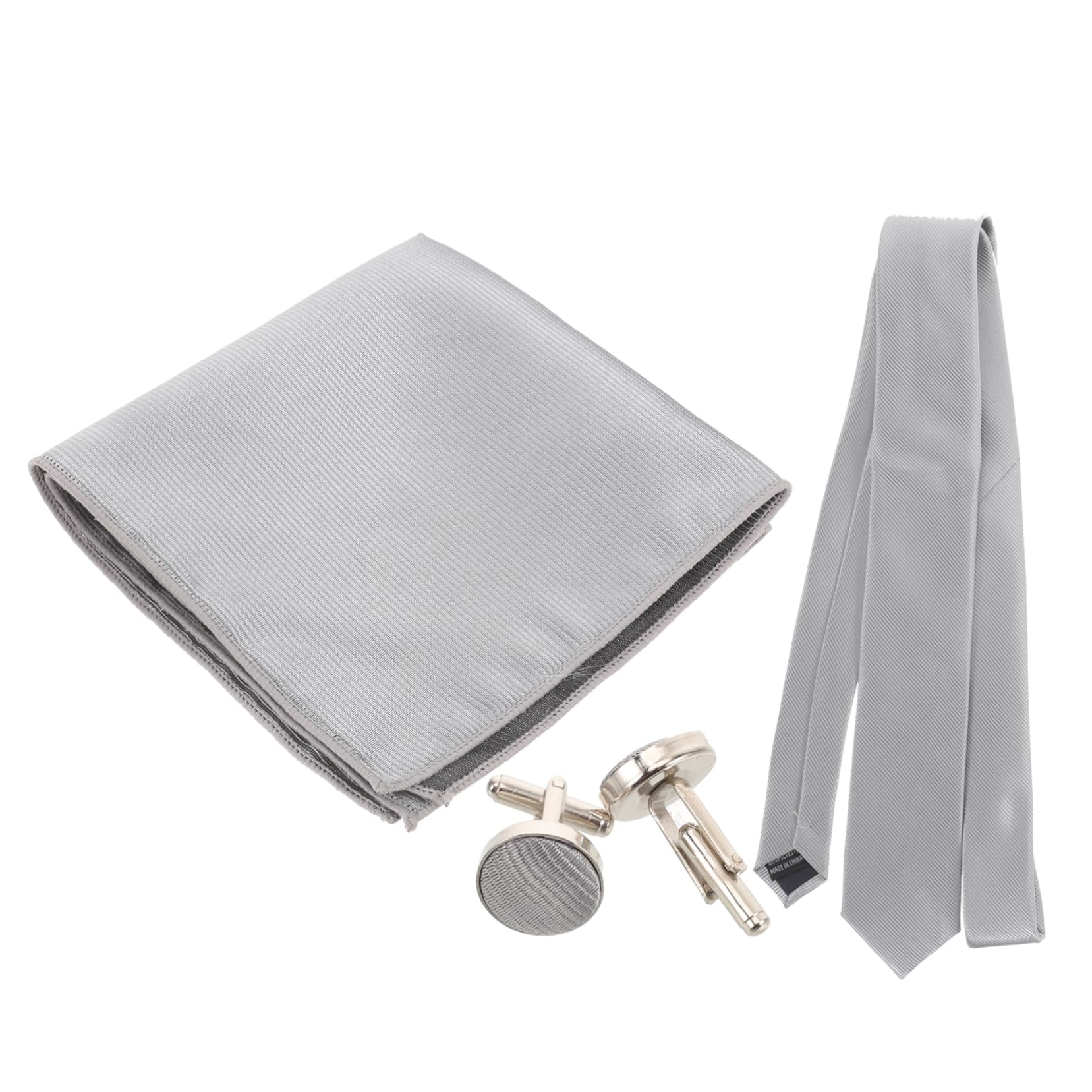 Correas de amarre corbatas de hombre pañuelo corbata de hombre envoltura de manga atar accesorios para novio correa de amarre Poliéster Grey