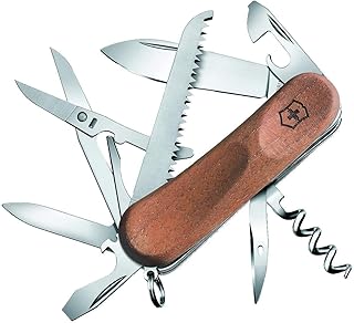 Victorinox Evolution Bois 17 Couteau de Poche Suisse, Léger, Multitool, 13 Fonctions, Tire Bouchon, Scie à Bois, Bois