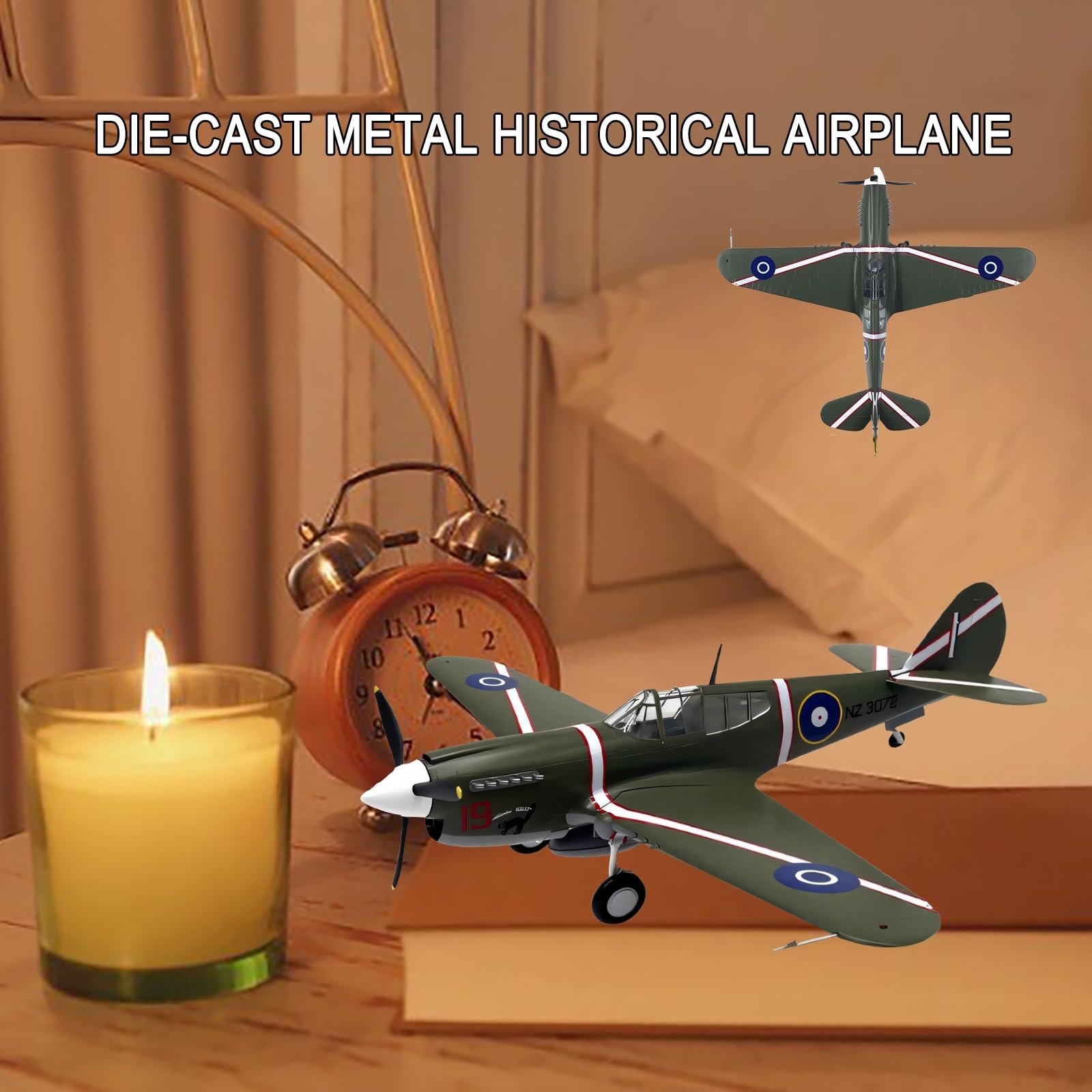 Modello pressofuso caccia P-40M in scala 1:72, replica aereo militare qualità museale, senza assemblaggio, vernice fedele all'epoca, collezionista storia militare, espositore scrivania