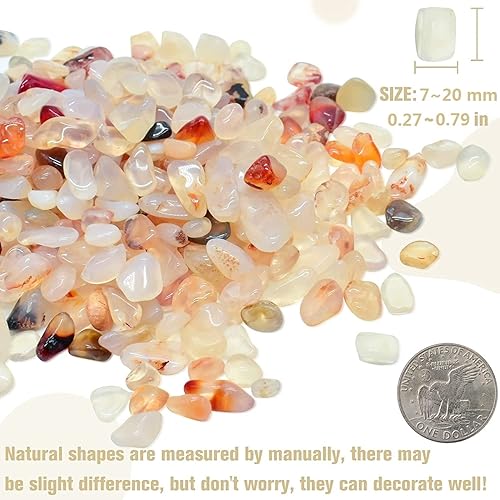 Miniatura 2 de Halatool Crystal Pebbles - Bolsa a granel de 8 libras de 0.27 a 0.79 pulgadas, piedra pulida decorativa para acuario, grava, piedra pulida
