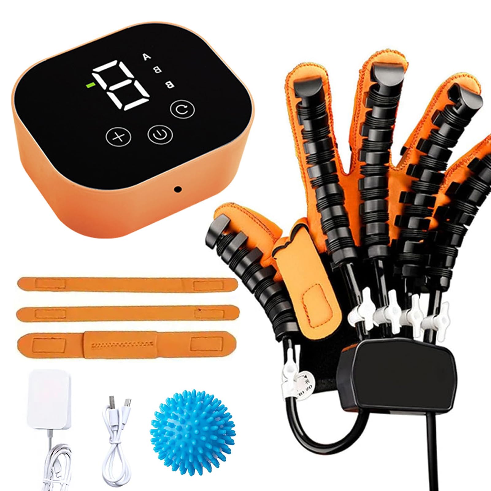 GAOXIAO Both Hand Rehabilitation Robot Gloves, Rehabilitation Robot Gloves for Stroke, Robotic Glove for Hand Therapy Rehab Equipment, Finger Orthosis Exerciser Aids Robotic Glove(Size:M,Color:Right)