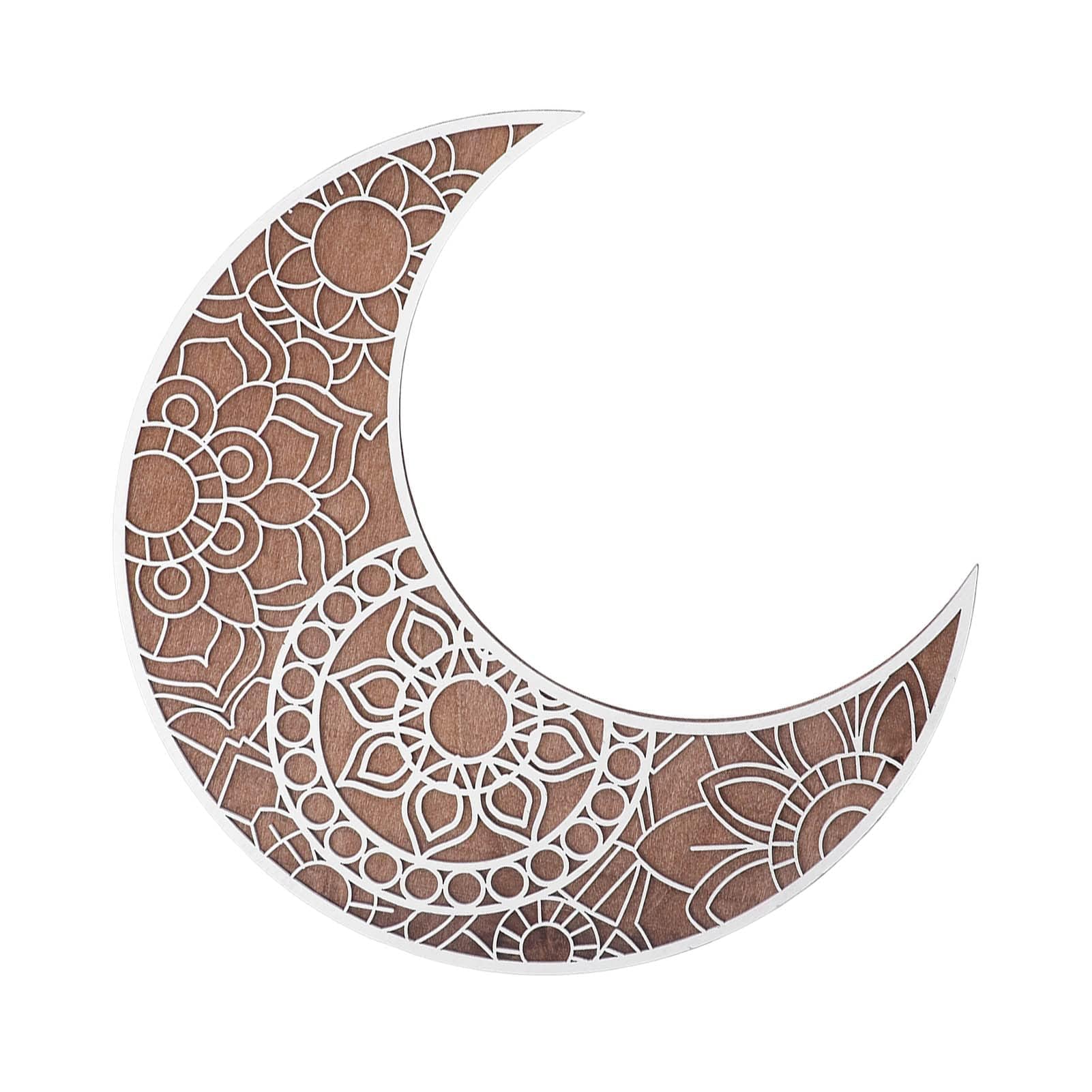 Decoración de pared de fase lunar, decoración de pared de luna de madera, decoración de arte de pared de estilo bohemio nórdico de fase lunar para el hogar y la oficina(#2)