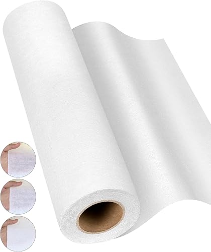 Vista 8 de PLANTIONAL Entretela Fusible de Algodón Tejido Termoadhesiva: 10.6 pulgadas X 10 yardas Blanco Peso Medio 100% Algodón Entretela de Una Cara
