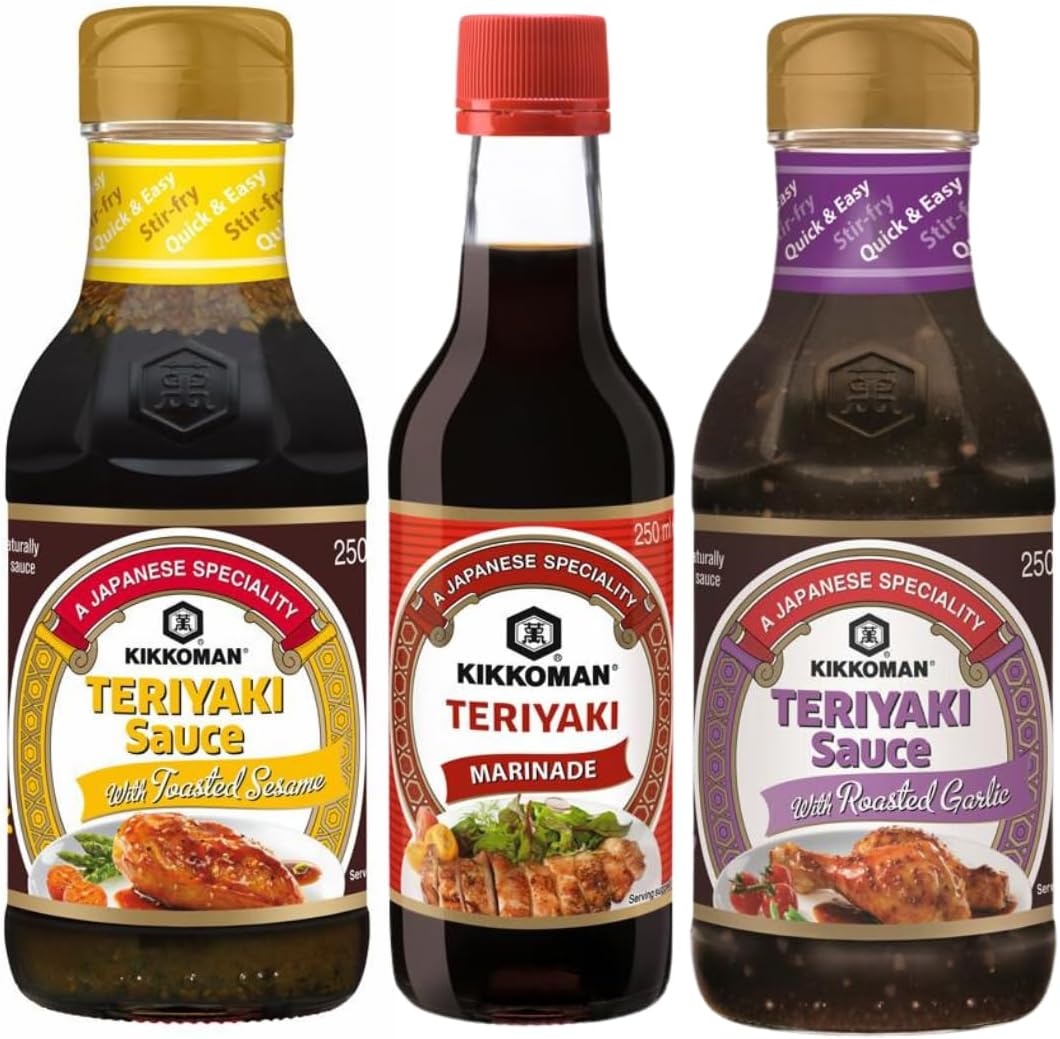 Kikkoman Teriyaki Marinade 250ml With Teriyaki Roasted Garlic Sauce