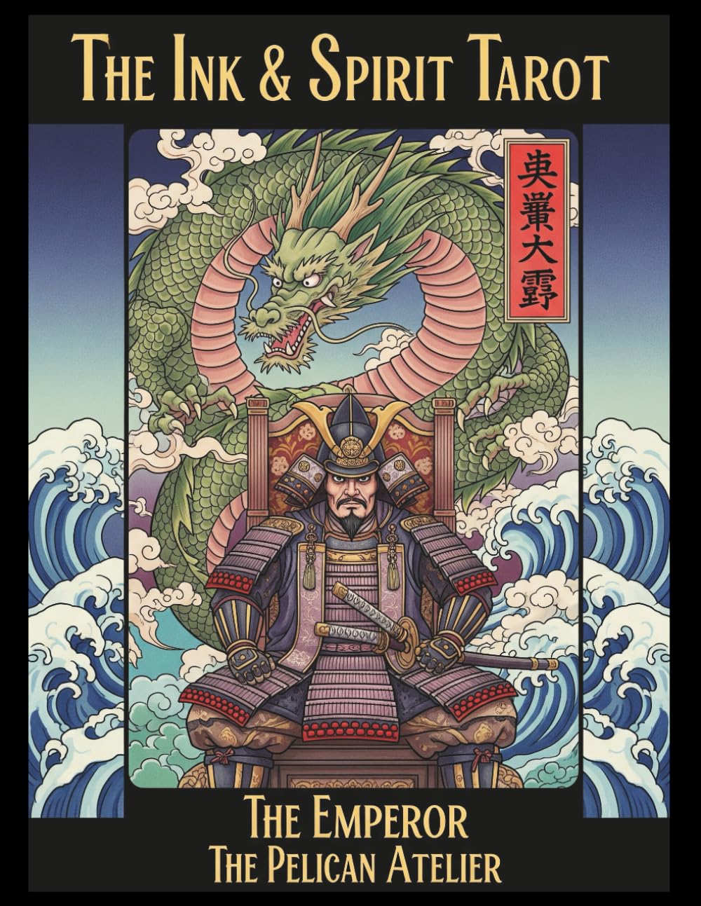 The Ink & Spirit Tarot – Japanese Tattoo Tarot Coloring Book for Adults: 78 Tarot Cards to Color with Samurai, Dragons, Yokai and Mystical Irezumi Art