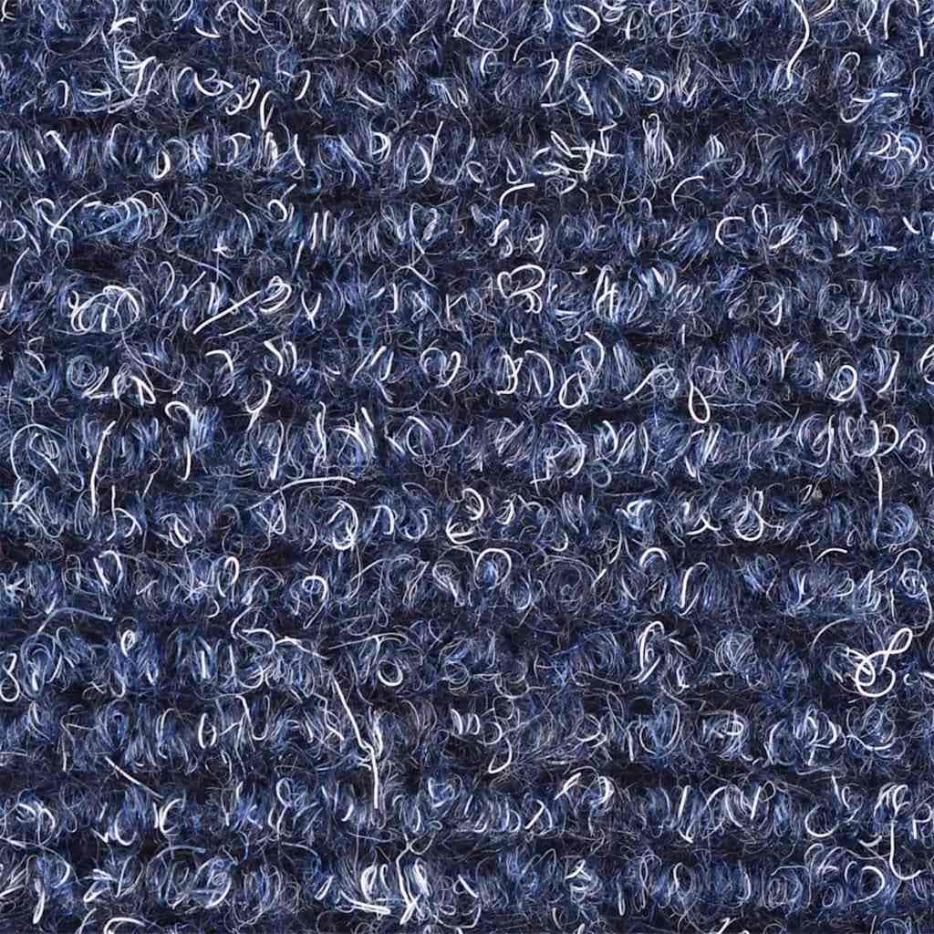 vidaXL Tapis d'escalier Autocollants 15 pièces 56 x 17 x 3 cm Bleu Demi-Rond