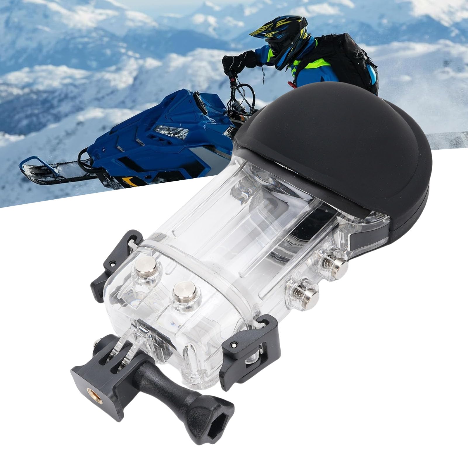 Estuche de Buceo para Cámara de Acción, Carcasa de Buceo Impermeable Subacuática de 50 M 164 Pies con Adaptador de Soporte, Estuche Protector de para Cámara de Niebla para Surf y Snorkel