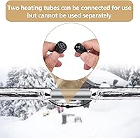 Vista 4 de codree 2 Piezas Manta Térmica para Tubería de Agua - 38.5" x 6" Cinta Térmica para Tubería de Agua - Cable de Calentamiento de Protección contra 2