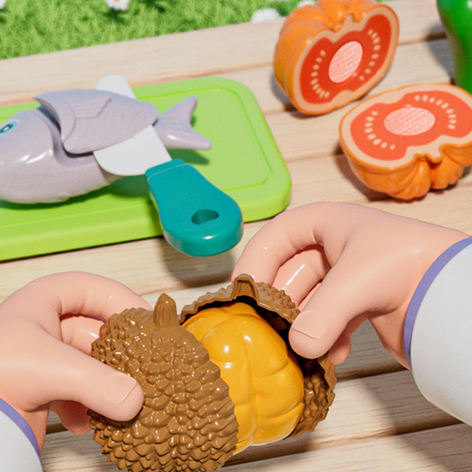 Juegos de comida de juguete para cocina infantil, juguetes educativos de imitación y juegos de rol, actividades de aprendizaje preescolar, para tiendas escolares, tiendas de comestibles, granjas