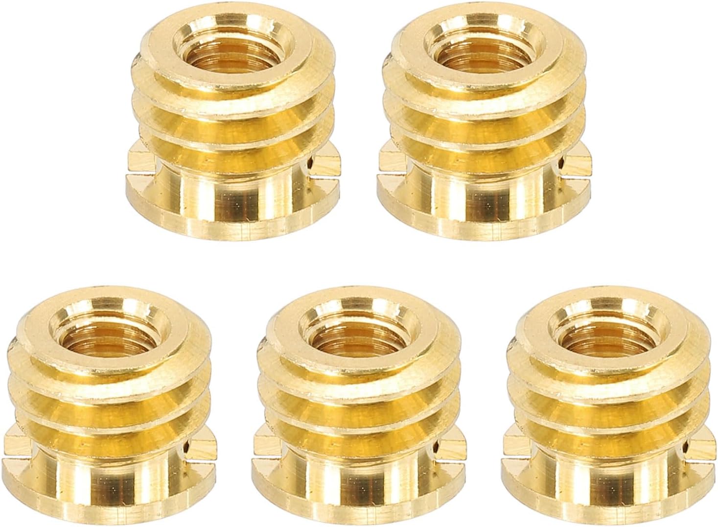 PATIKIL M5 Female to 3/8" Male Convert Screw Adapter, 5 Pcs Tripod Thread Adapter Mount for Camera Monopod Video DSLR SLR Mic Stand, Gold