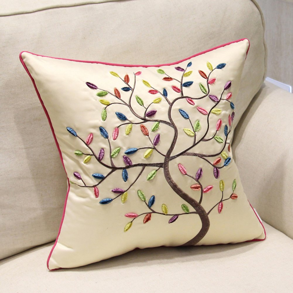 Oreiller lit et canapé avec broderie moderne en coton PP pour salon cosy