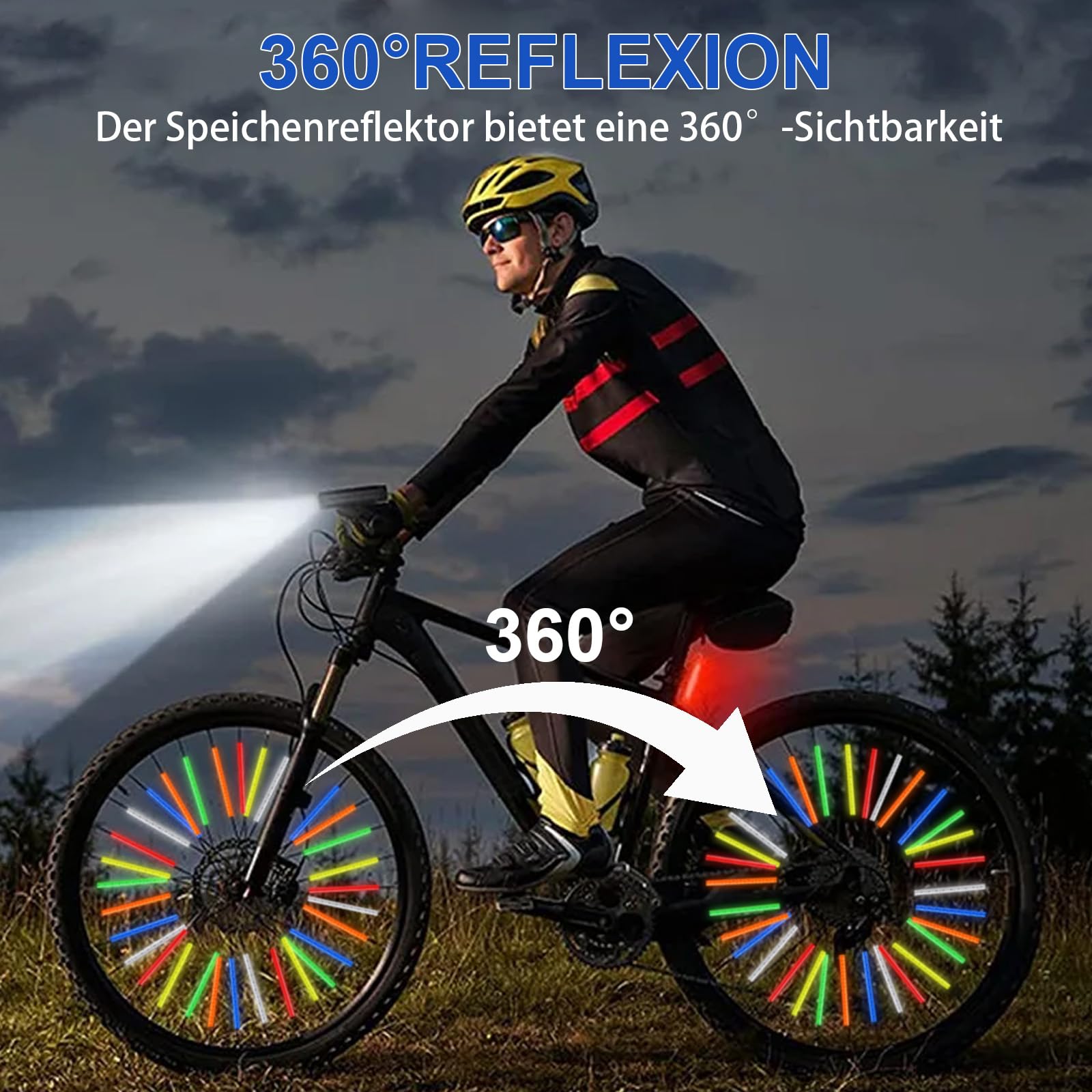 80 Autocollants Réfléchissants Pour Rayons De Vélo – Couleurs Vives, Visibilité Nocturne Accrue - 5