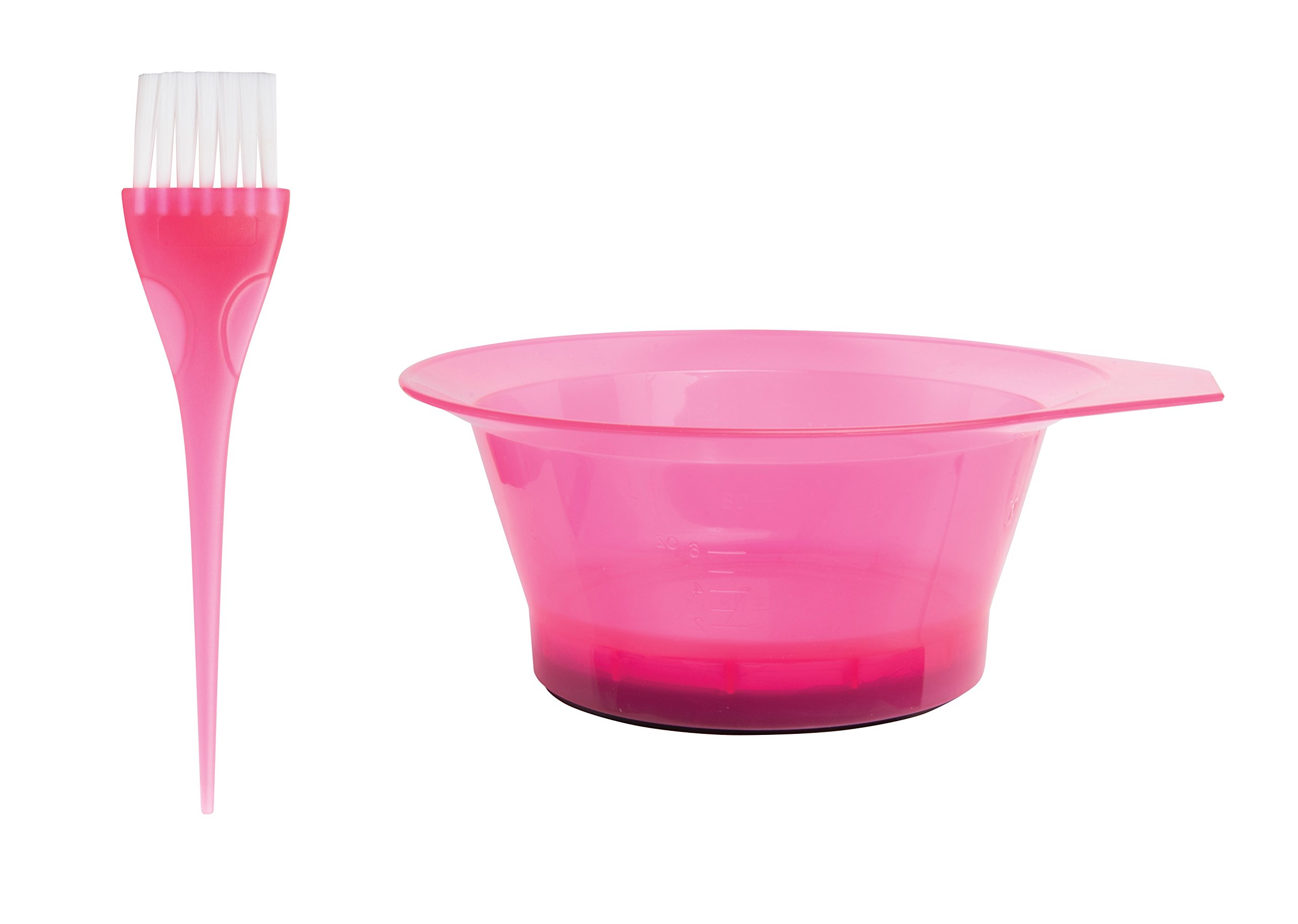 Tint Bowl Set Tranlucent Pink, Tint bowl with brush, Color: Tranlucent Pink, Dying Hair Kit,