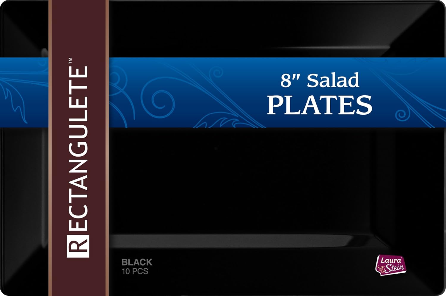 [10 Count 8 Inch Plates] Rectangulete Designer Tableware