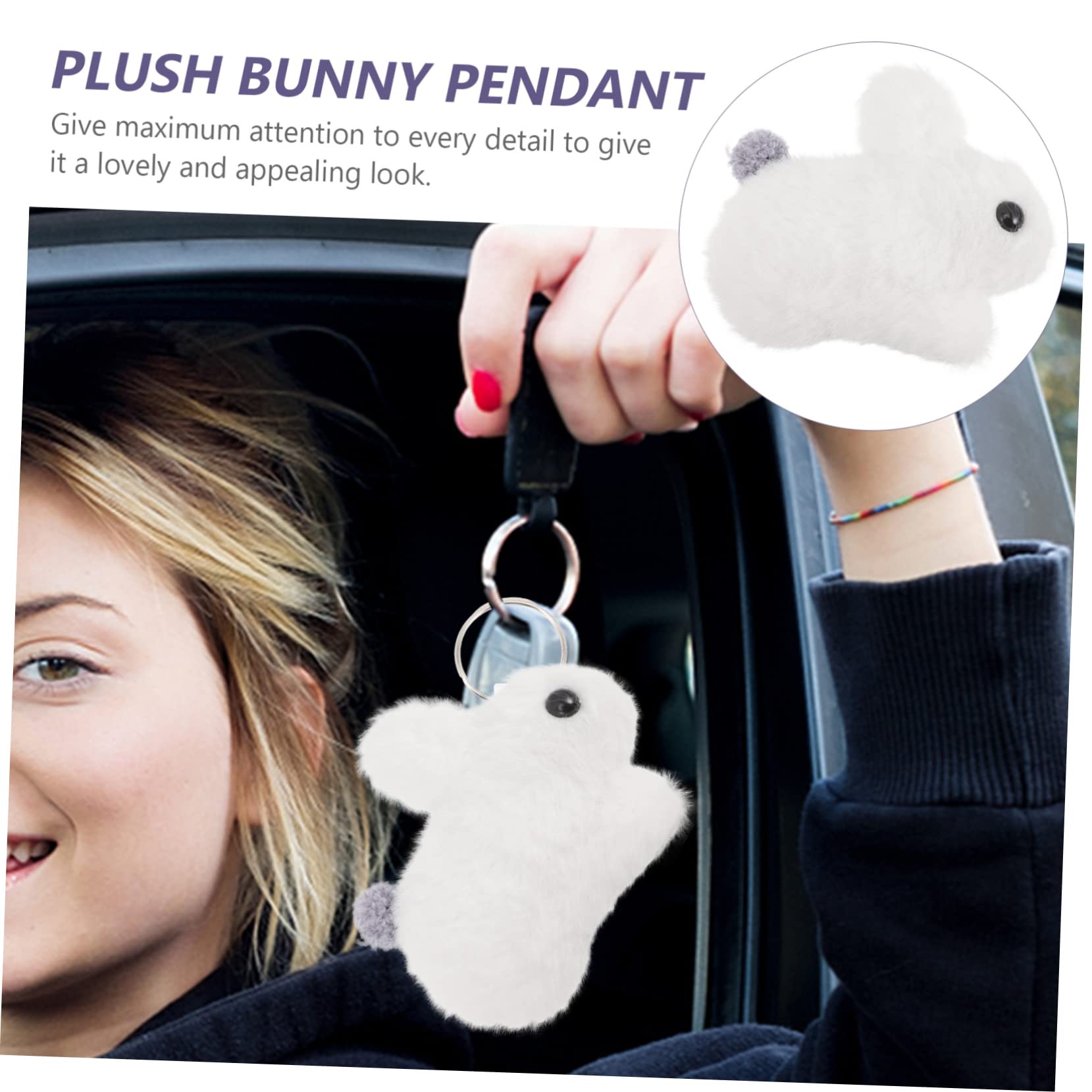 ibasenice 25piezas Colgantes De Conejo De Peluche Llaveros y Adornos Para Mochilas Decoración Adorable Para Bolsos y Accesorios De Fiesta