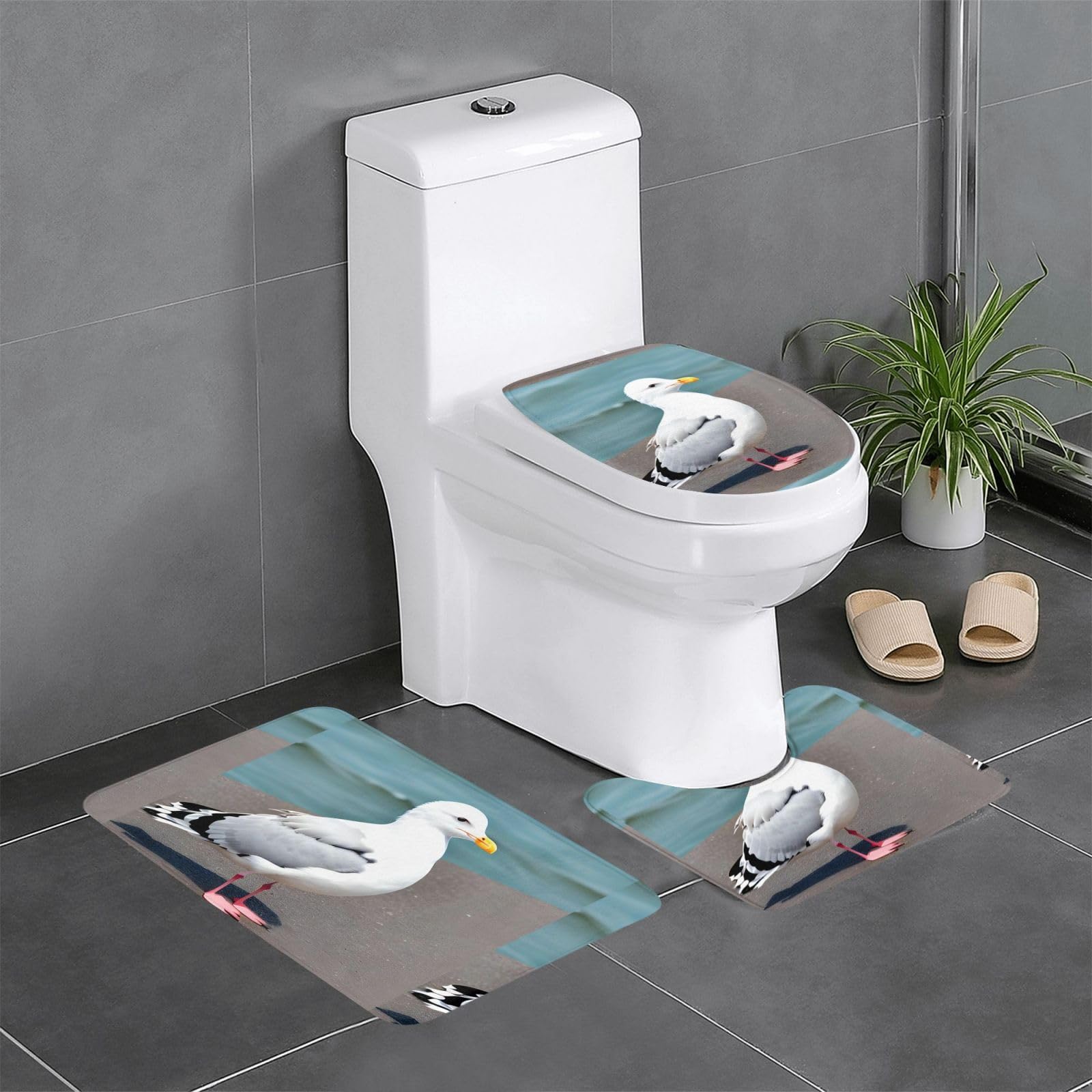 Tapis de sol antidérapants 61x40,6 cm : lot flanelle épaisse pour cuisine et bain