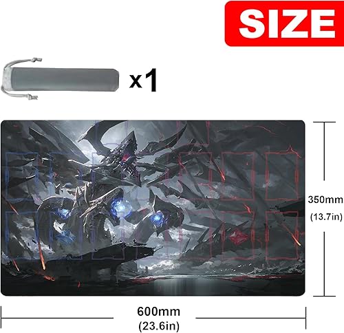 Miniatura 8 de sabermaster Yugioh - Alfombrilla de juego para competición de videojuegos, carpeta de tarjetas de 23.6 x 13.7 pulgadas (1)