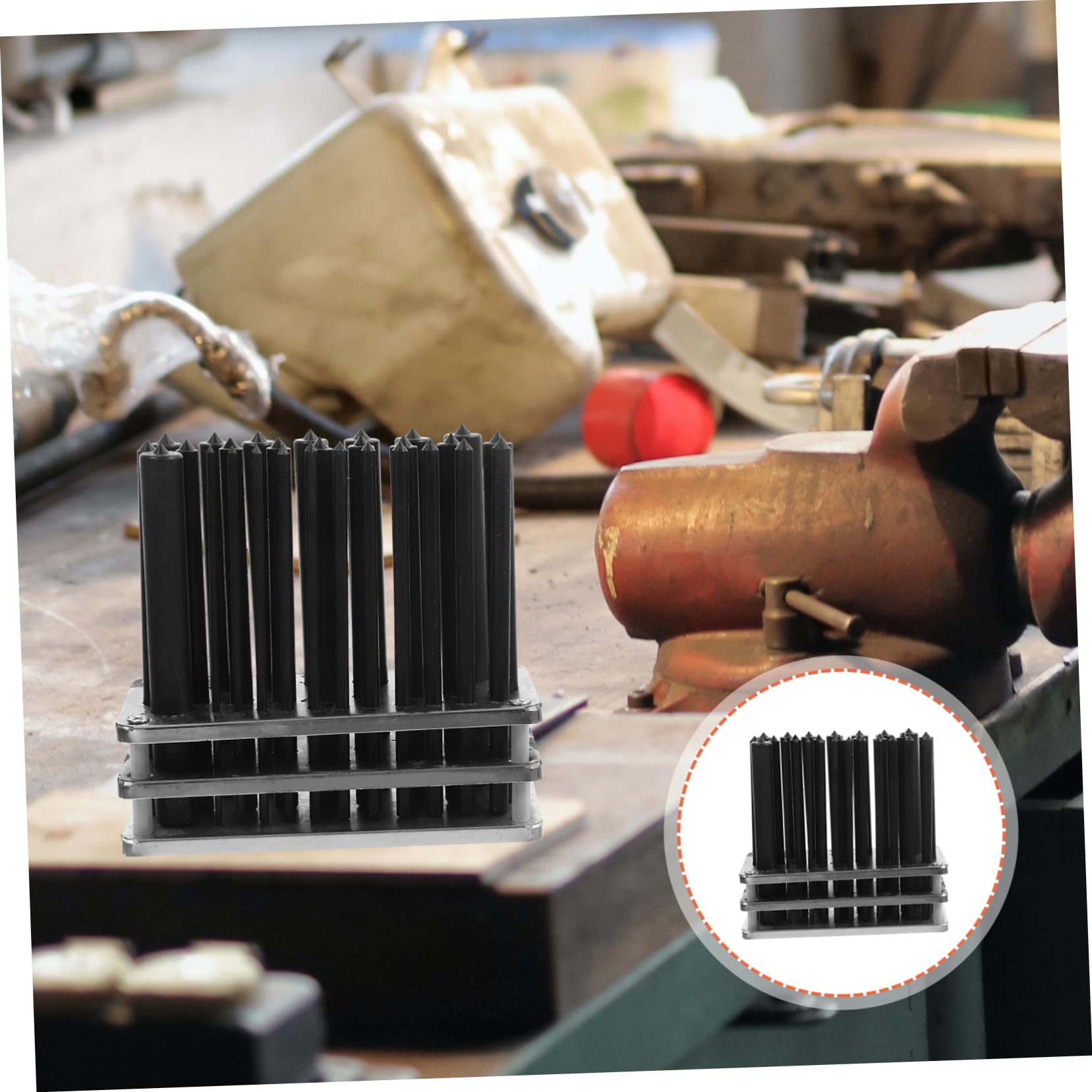 LALAFINA 1 Set Cylindrical Transfer Punch with Base Maintenance Tool for Mechanical Repairs Durable Design for Improved Efficiency