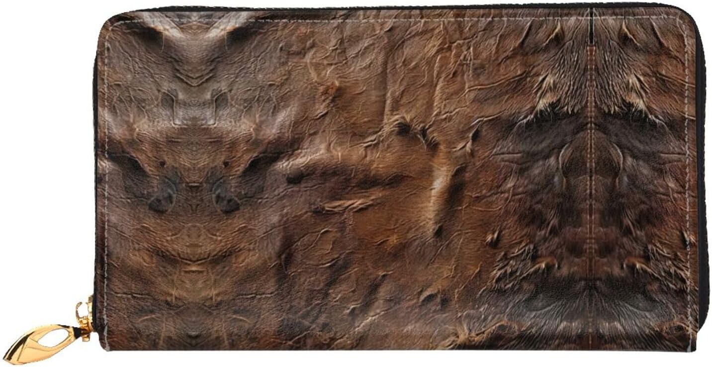 Leather Long Clutch Wallet,Long Zippered Wallet,Suitable For Both Office And Travel.