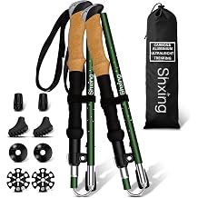 Folding Trekking Poles, Compact 13.8-Inch Hiking Poles 2-Pack