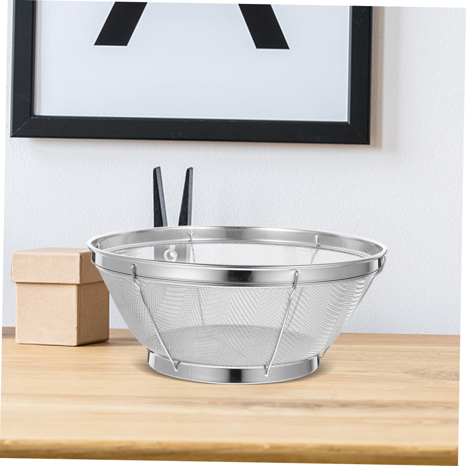 Grande colino a maglia fine per riso, setaccio in acciaio inox, per frutta e verdura